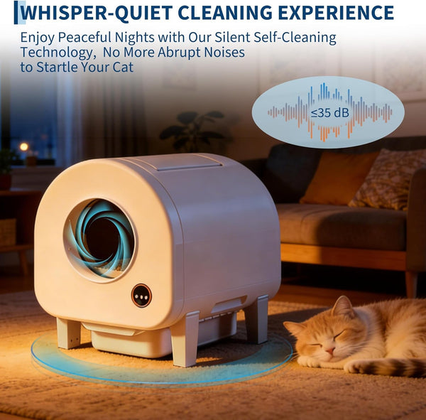 Garvee Self-Cleaning Cat Litter Box, Automatic Smart Pet Litter Box, Large Capacity for Multiple Cats, Wifi-Enabled App Control with Safety Sensors W/Garage Bags | Multiple Cats Available, Large Capacity, Wifi-Enabled App Control W/Safety Sensors W/ Garage Bags5