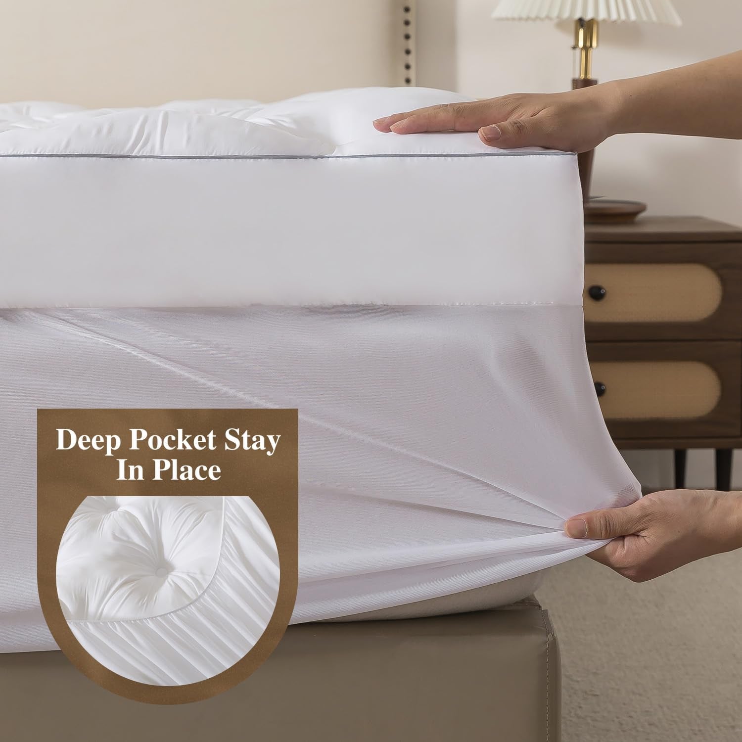 5-inch-memory-foam-mattress-topper-queen-60x80-deep-pocket-2000gsm-fluffy-shredded-memory-foam-filled-extra-soft-pillow-top-for-back-pain-relief-thick-supportive-bed-topper