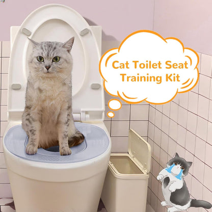 Cat Toilet Trainer Kit - Portable Litter | Reusable Cat Litter Toilet Training Kit with Urinal Potty, Easy to Clean, Ideal for Kittens, Pets, Home, Travel, RV, Apartment & House Use3