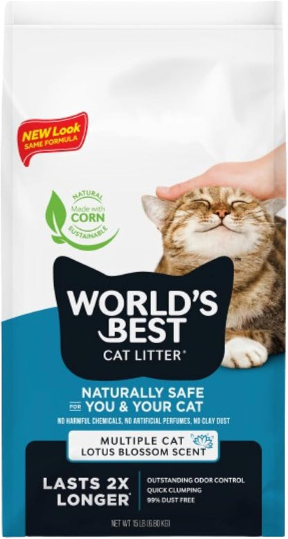 World'S Best Cat Litter, Lotus Blossom Scented, Odor Control, 32 Lb Bag9