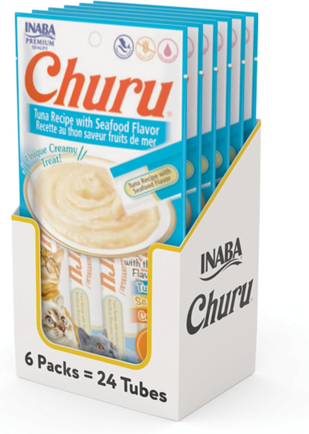 inaba-churu-cat-treats-lickable-squeezable-creamy-puree-cat-treat-with-green-tea-extract-taurine-0-5-ounces-each-tube-24-tubes-4-per-pack-chicken-recipe