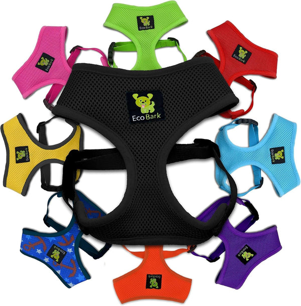 Ecobark Dog Harness, Soft Mesh over the Head Vest Harness, Red, Small | Luxurious Eco Friendly No Pull & No Choke Design, Padded Breathable Body Halter, anti Rub, for Puppy, Toy & Small Breeds23