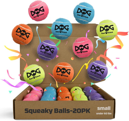 INSUM Small Tennis Balls for Dogs - 2 Inch 20 Pack Squeaky Dog Balls | Built in Squeaker, Durable, SGS Non-Toxic Test, Mini Tennis Balls for Small Breeds, with Mesh Bag2
