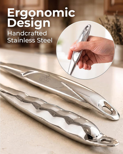 Stainless Steel 5 Piece Cooking Utensil Set | Stainless Steel Kitchen Utensil - Durable Kitchen Gadgets - Metal Kitchen Accessories - Easy to Clean Tools - 5 Piece Set8