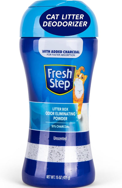 Fresh Step Odor Eliminator Powder, Unscented | Charcoal Formula | 15 Ounces | Sifting Pour Cap | for Litter Boxes7