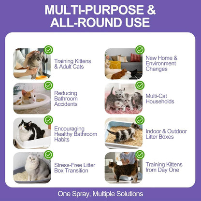 Cat Litter Training Spray – 150Ml Natural Attractant for Cats & Kittens – Helps Guide Proper Litter Box Use – Indoor Toilet Training Aid5