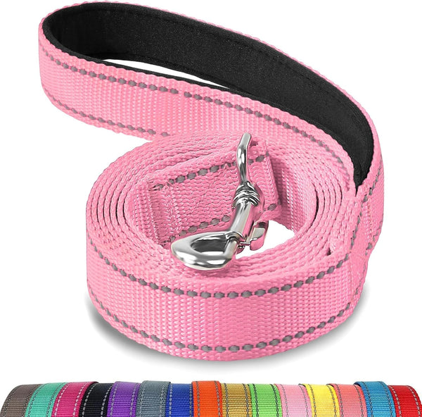 Joytale Reflective Dog Leash for Medium & Large Dogs, 6 FT X 1", Black | Heavy Duty Nylon Webbing, Padded Handle for Comfort, Visible at Night, for Walking & Training17