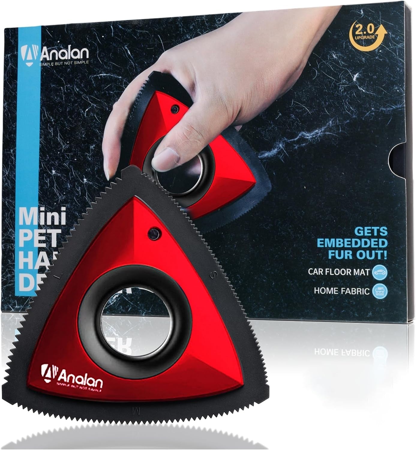 analan-mini-pet-hair-remover-for-car-detailing-dog-hair-tool-brushblack-deep-cleaning-reusable-rubber-gentle-on-fabrics-triangle-design-for-car-interiors-couch-rugs-carpet-mats-furniture