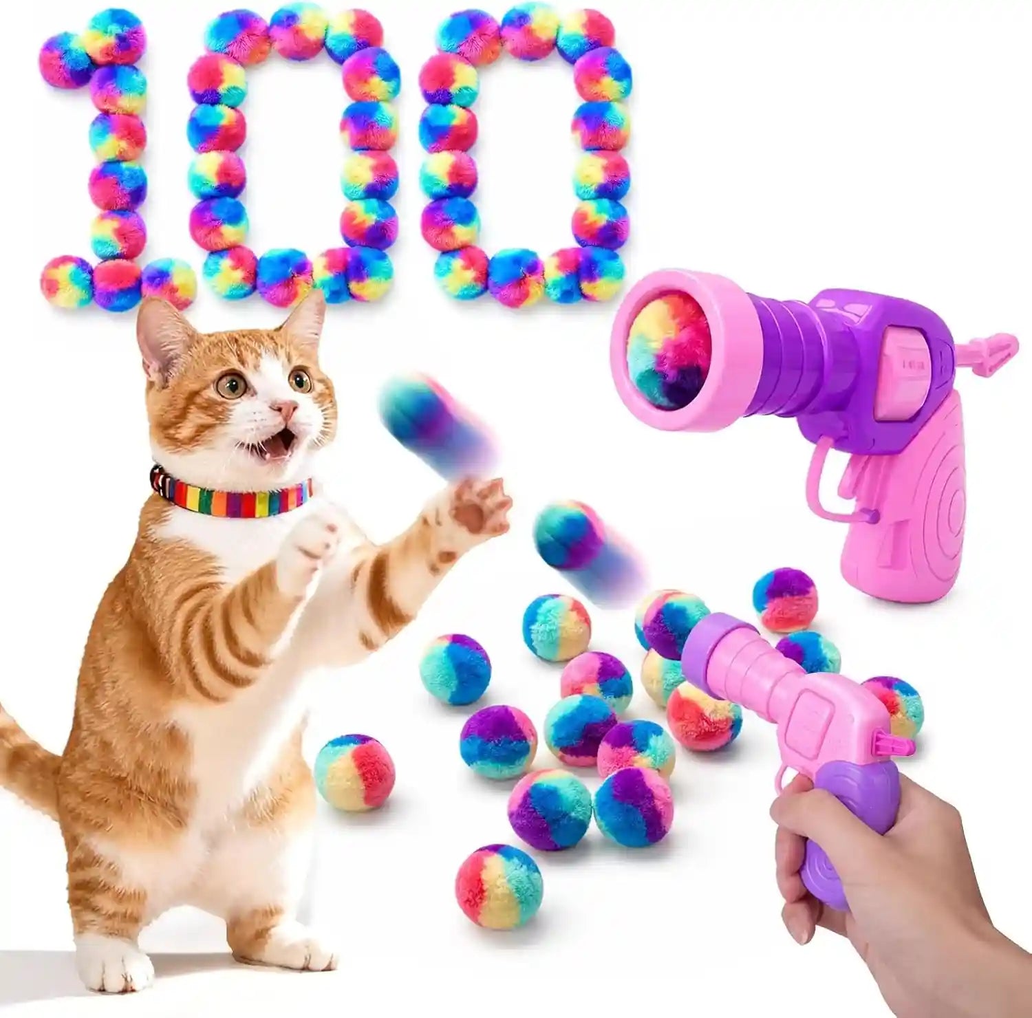 mity-rain-102pcs-cat-ball-launchers-pom-pom-balls-interactive-cat-toy-set-safe-soft-plush-kitten-toys-for-indoor-cats-fun-kitten-toys-for-endless-active-play-christmas