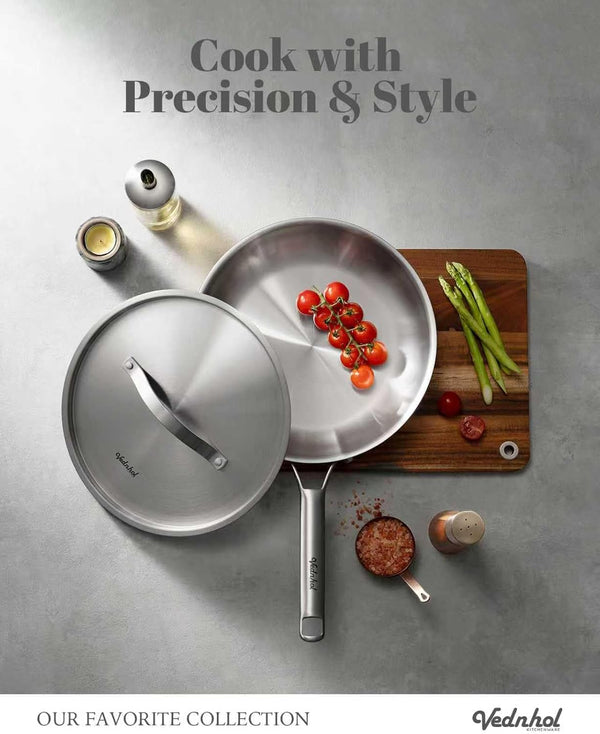 Stainless Steel Cookware Set, 8 Pcs Tir-Ply Pots and Pans Set, PFOA&PTFE Free, Dishwasher&Oven Safe, Kitchen Induction Compatible, Ollas De Acero Inoxidable Para Cocinar7