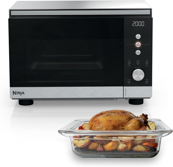 Ninja® Crispi™ Microwave & Air Fryer with Fusioncrisp, Silver, MW101 | Replaces a Countertop Microwave and Air Fryer with 14 Functions; Fast 1000W Microwave and Powerful 1700W Ninja® Air Fryer.1