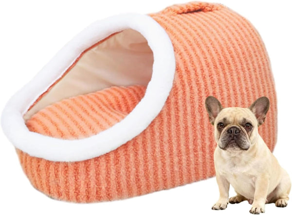 Warm Nest Dog Bed, Soft Cozy Pet Cave with Removable Cushion, Non-Slip Washable Soft Slipper Cave for Small and Medium Pets (Blue, Large)8