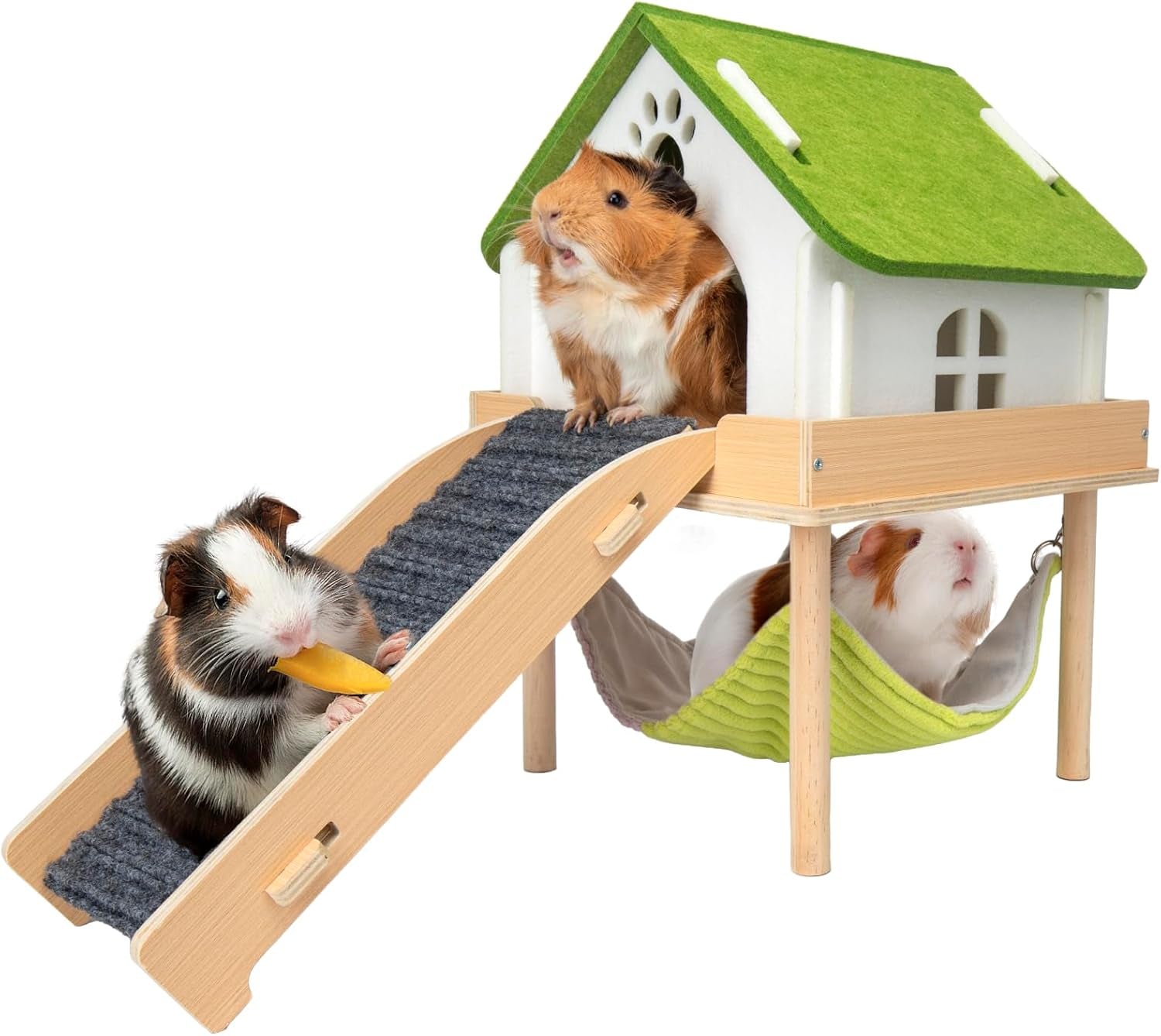 besnew-3-in-1-enlarged-guinea-pig-hammock-wooden-guinea-pig-hideout-with-house-platform-stairs-small-animal-toys-for-hiding-sleeping-activities