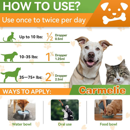Oral Flea and Tick Prevention for Dogs and Cats with Vitamin 60Ml- Bacon | Dog & Cat Flea and Tick Defense, Cat Flea Drops Supplements with Natural Ingredients, Skin & Coat Supports, All Breeds & Ages3