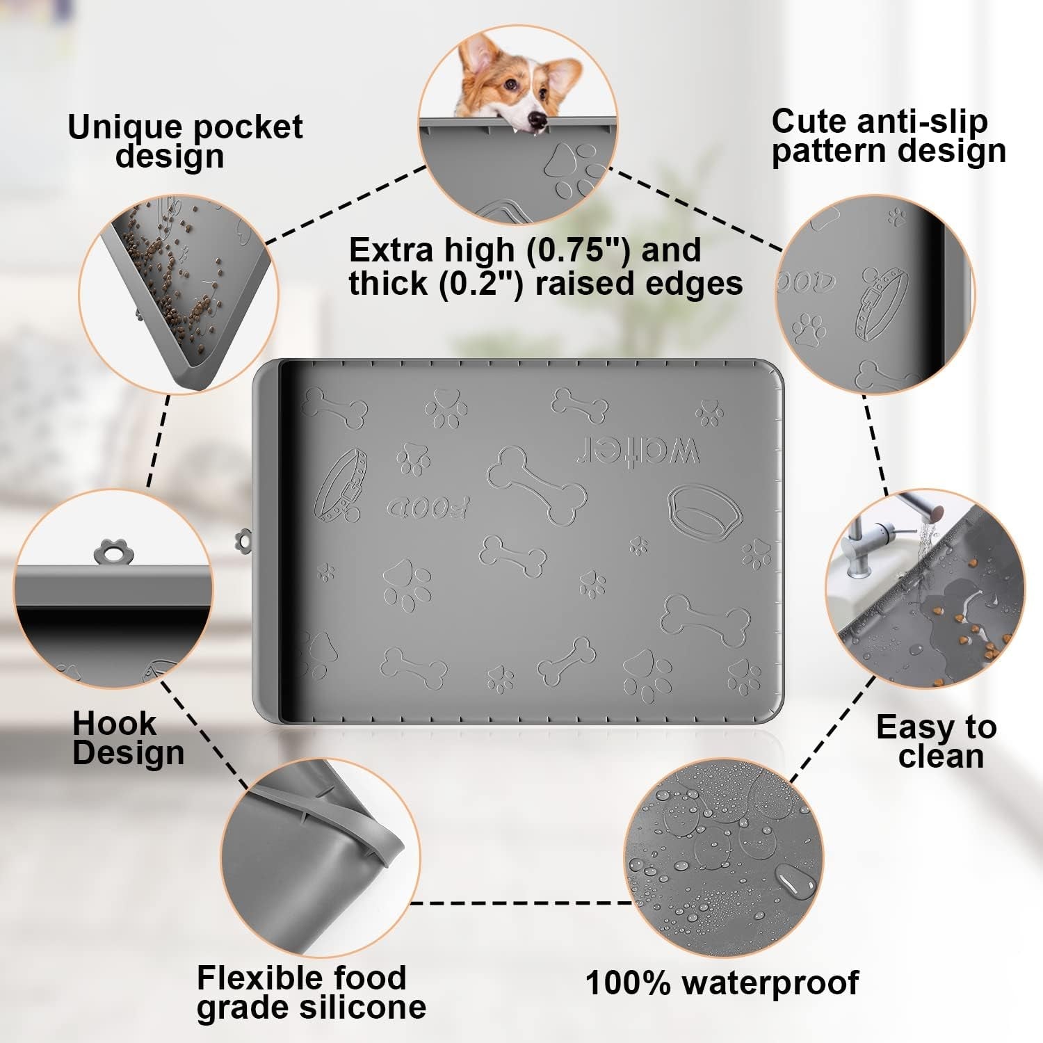 dog-food-mat-36x24-silicone-dog-mat-for-food-and-water-large-pet-feeding-mats-with-residue-collection-pocket-waterproof-dog-cat-bowl-mat-with-high-edges-to-prevent-water-food-spills-gray
