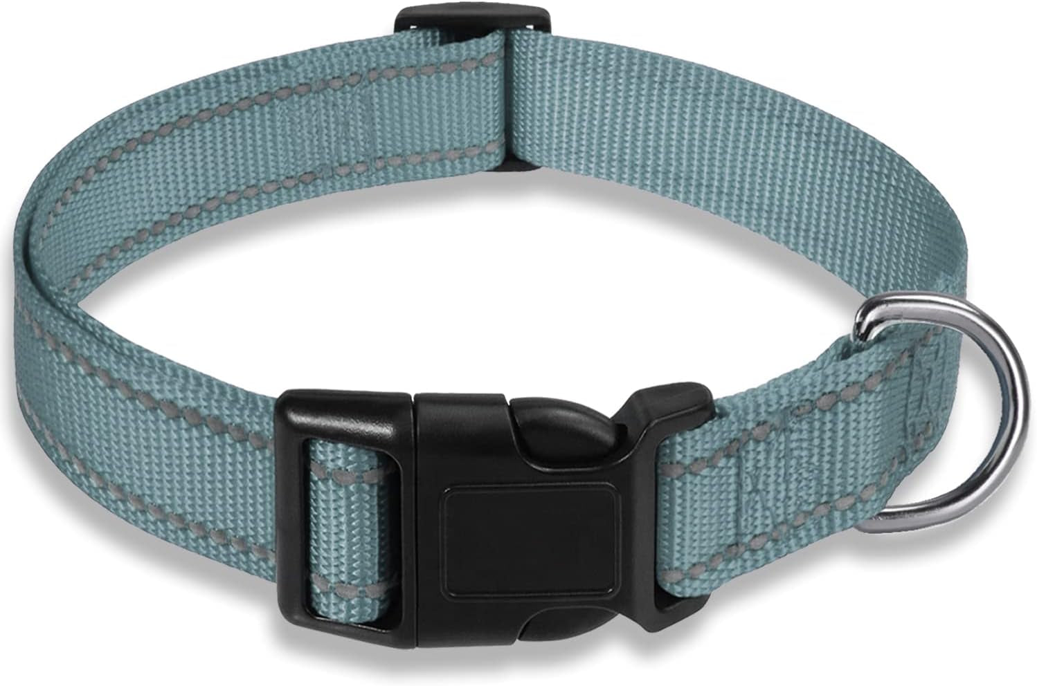 reflective-dog-collar-with-buckle-adjustable-safety-nylon-collars-for-small-medium-large-dogs-pink-m-breathable-nylon-collars-for-small-medium-large-dogs-no-chafing-on-walks-and-outdoor-hikes-metal-d-ring-night-safety