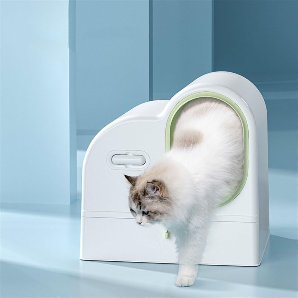 pet-supplies-enclosed-cat-litter-box-with-drawer-splash-proof-large-space-pangray