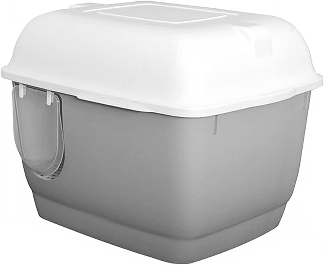 dog-potty-training-toilet-cat-litter-tray-with-corridor-semi-enclosed-box-large-creative-household-outdoor-pet-toilet-supplies-gray