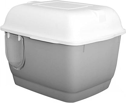 Dog Potty Training Toilet ﻿ Cat Litter Tray with Corridor Semi Enclosed Box Large Creative Household Outdoor Pet Toilet Supplies Gray1