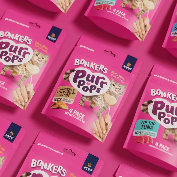 Bonkers Purrpops Freeze-Dried Chicken Liver Flavored Lollipop Cat Treats, 4 Pieces (Pack of 13)3