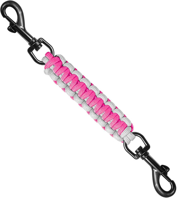 Dog Collar Safety Clip, Collar Companion, Handmade Backup Safety Strap, Double-Ended Clip Leash Connector, Suitable for Dog Harnesses, Prong, Pinch Collars (Pink, 1 Pack)9