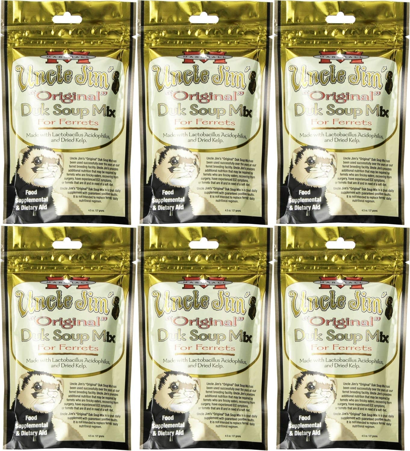 marshall-uncle-jims-original-duk-soup-mix-for-ferrets-1-69lb-6-x-4-5oz