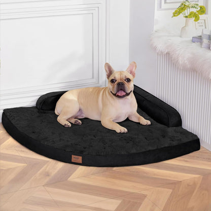 MEKIY Orthopedic Waterproof Dog Bed with Sides for Extra Large Sizes Dogs | Egg Crate Foam, Waterproof Liner, Anti-Slip Bottom, Space-Saving, Perfect for Corners and Sofa Edges, 40 X 40 Inch36