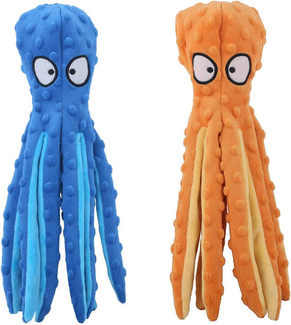 CPYOSN 2 Pack Octopus Dog Toys, No Stuffing Squeaky Crinkle Plush Chew Toys | Mess-Free Design, Interactive Squeaker & Crinkle Sounds, Machine Washable, 12.6 Inch for All Breeds9
