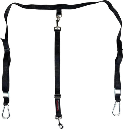 Bushwhacker Truck Bed Dog Cross Tether for SUV and UTV – Heavy-Duty Pet Leash Harness with Vehicle Restraint Barrier and Lead for Safe Tie down during Travel1