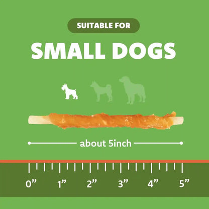 MON2SUN Dog Treats, 4.5-4.7 Inch Chicken Wrapped Codfish Sticks, 14.11 Oz | 40 Count Pack, Soft Chewy Texture, Low-Fat Recipe, Rawhide-Free Daily Treats, Suitable for Small Dogs2