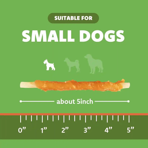 MON2SUN Dog Treats, 4.5-4.7 Inch Chicken Wrapped Codfish Sticks, 14.11 Oz | 40 Count Pack, Soft Chewy Texture, Low-Fat Recipe, Rawhide-Free Daily Treats, Suitable for Small Dogs2