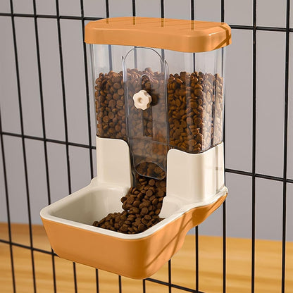Hanging Automatic Food Dispenser, 27Oz Large Capacity Hanging Pet Cage Feeder for Rabbit Bird Chinchilla Hedgehog Guinea Pig Ferret Kitty Puppy (Gray)8