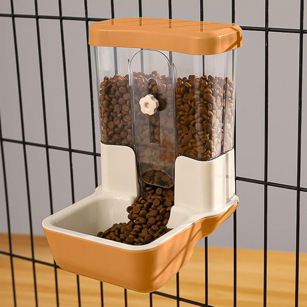 Hanging Automatic Food Dispenser, 27Oz Large Capacity Hanging Pet Cage Feeder for Rabbit Bird Chinchilla Hedgehog Guinea Pig Ferret Kitty Puppy (Gray)8