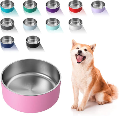 WENBOKMIN Dog Bowl, Stainless Steel Food and Water Bowl, 40Oz, Blue | Non Slip Quiet Bottom, Easy to Clean, Dishwasher Safe14