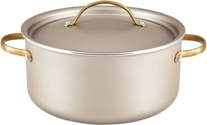 Radiant Nonstick Dutch Oven/Casserole Pan with Lid, Dishwasher Safe, 5.5 Quart, Champagne1