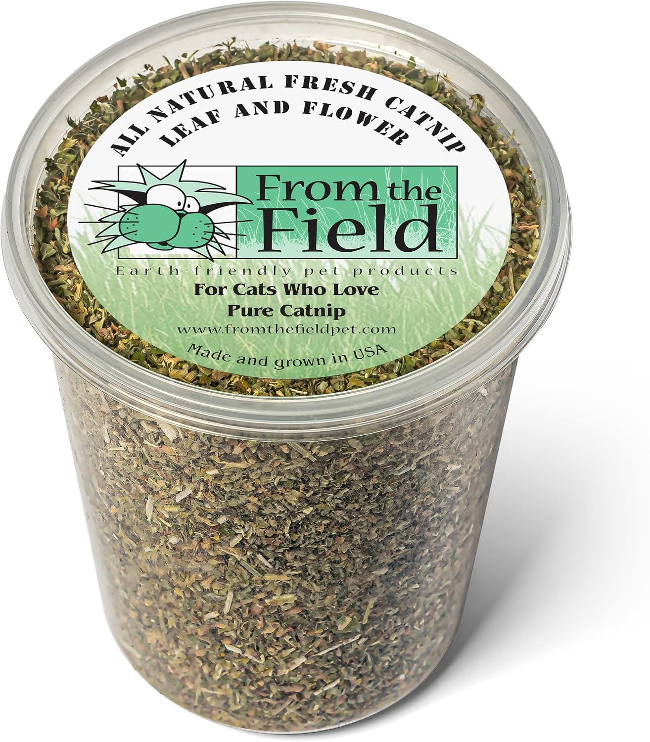 from-the-field-9-oz-catnip-leaf-and-flower-bulk-bag-organic-usa-grown-high-potency-catnip-for-cats-kittens-resealable-long-lasting-natural-cat-treat-for-play-exercise