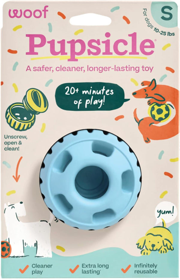 WOOF Pupsicle Interactive Dog Ball Toy for Dogs 25-75 Lbs - Green | Long-Lasting Enrichment Toy for Medium/Large Dogs, Easy-Fill Design, Low-Mess Play, Made of Natural Rubber, Easy to Clean17