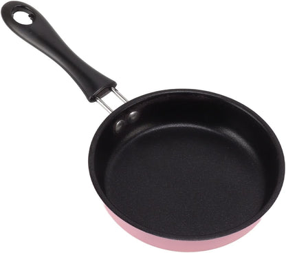 3 Inch Smamini Frying Pan Stainless Steel Nonstick Egg Pan 12Cm Induction Safe with Long Handle for Quick Breakfast Cooking (Pink)1