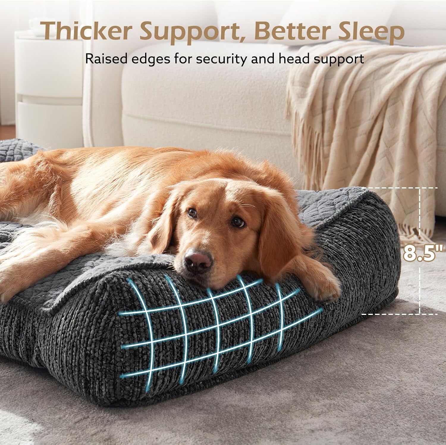 joejoy-xl-orthopedic-dog-bed-for-large-dogs-extra-thick-foam-pet-bed-sofa-bolster-sides-large-sized-dog-couch-bed-with-removable-washable-cover-non-slip-bottom-grey-42x30