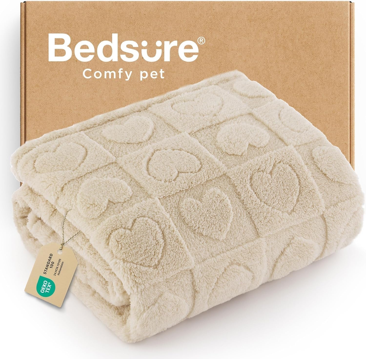 bedsure-dog-blanket-for-small-dogs-puppy-cats-with-soft-fleece-25x35-white-300gsm-fuzzy-jacquard-doggy-kitten-blanket-washable-for-crate-cage-pet-bed-indoor-cats-puppy-essentials-cute-dog-gift