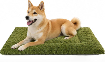 Washable Dog Bed Mat Ultra Soft Dog Crate Pad Comfy Fluffy Pet Kennel Beds Sleeping Mattress for Large Jumbo Medium Small Dogs, 36 X 23 Inch, Gray23