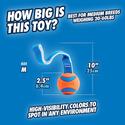 Chuckit! Ultra Tug Dog Toy, Medium Fetch and Dog Ball Tug Toy for Dogs 20-60 Pounds4