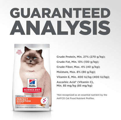 Hill'S Science Diet Adult 7+ Perfect Digestion Dry Cat Food | #1 Veterinarian Recommended, Chicken, Barley & Whole Oats, 3.5 Lb. Bag11