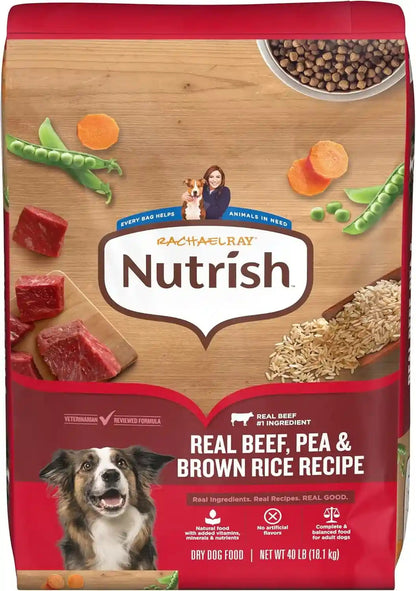Nutrish Dry Dog Food, Beef, Pea & Brown Rice, 40 Lb. Bag (Rachael Ray)1