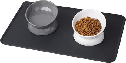 Loejan Elevated Cat Food Bowl, 5 Oz Ceramic Raised and Tilted Water Bowl, anti Vomiting and Protect Pets' Spines Dishes for Small Dog, Fat Faced Cat, Kitten (White, 1 Pack)14
