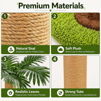 RPZ Cat Scratching Post, Sisal Scratcher with Toys for Indoor Cats | Protects Furniture While Satisfying Natural Scratching Instincts. Durable Sisal Post with Interactive Toys for Daily Play.6
