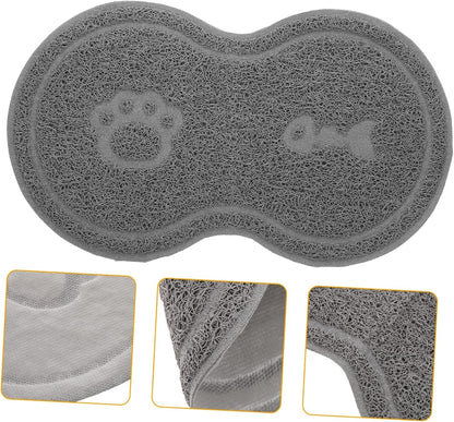 Pet Placemats for Food Water Cat Litter Mat Non Mat for Pets Grey Sturdy Easy to Maintain2
