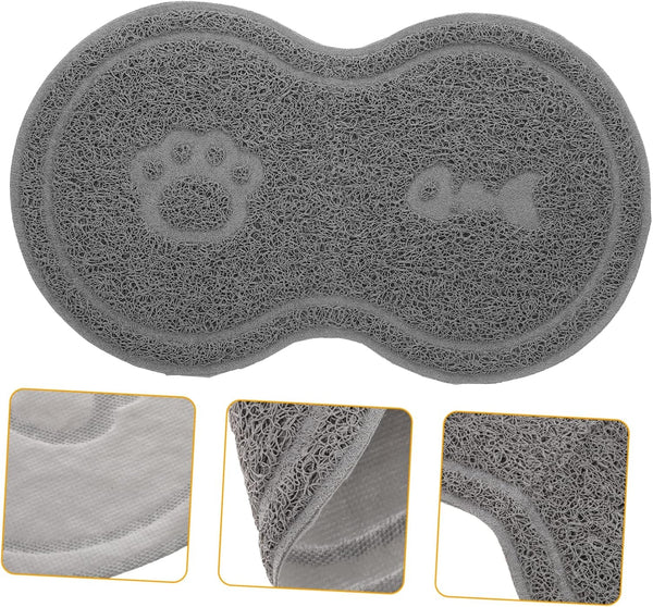 Pet Placemats for Food Water Cat Litter Mat Non Mat for Pets Grey Sturdy Easy to Maintain2