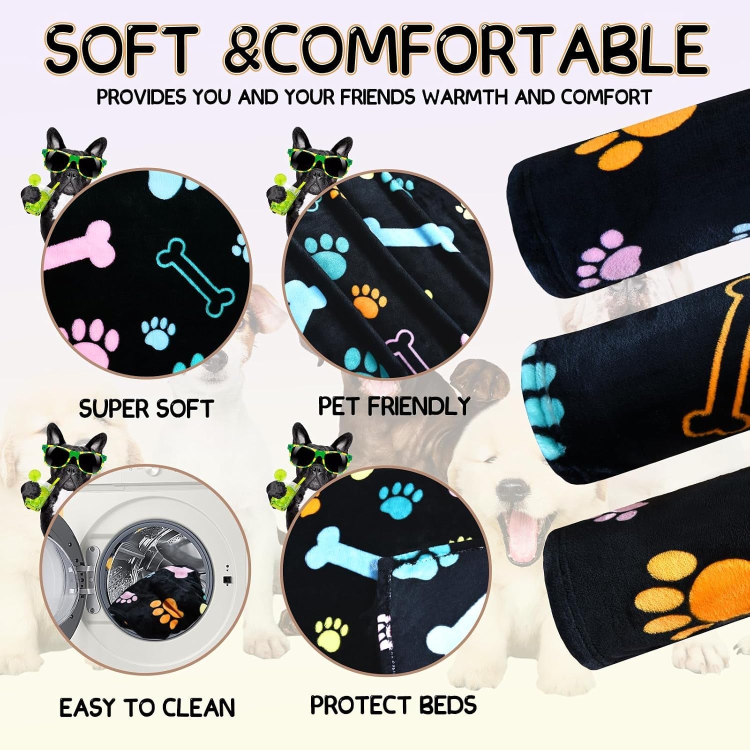 rezutan-dog-blankets-for-3-pack-large-medium-pet-cat-soft-fuzzy-washable-blanket-comfort-flannel-suitable-for-dogs-kennels-beds-sofas-furniture-gifts-puppy-essentials-41-x-31-inch-black