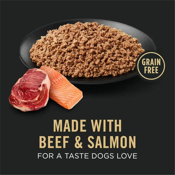 Purina Pro Plan Dog Food Grain Free, Classic Beef and Salmon Entrée - (Pack of 12) 13 Oz. Cans3